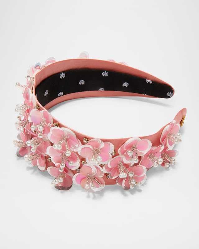 Brigitte Paillette Floral Headband